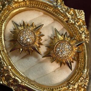 Swarovski vintage starburst earrings